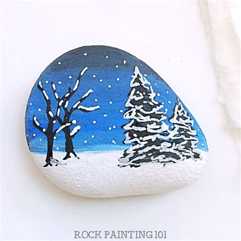 9 Easy Winter Rock Painting Ideas Rock Painting 101