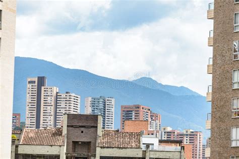 Medellin Colombia City Cityscape With Building Stock Photo Image Of