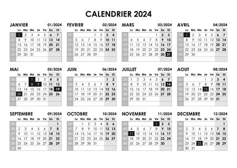 Calendrier 2024 La Semaine Commence Le Modèle De 55 OFF