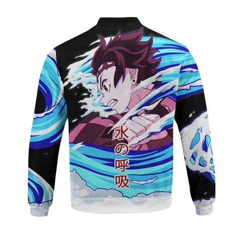 Kimetsu No Yaiba Store Tanjiro Water Style Bomber Jacket Demon Slayer Store ®kimetsu No