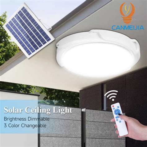 CANMEIJIA 60W 100W 200W 500W LED Solar Ceiling Light with Remote ...