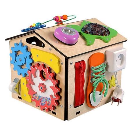 Бизиборд KimToys Домик со светом Малышок игрушка для девочек и ...