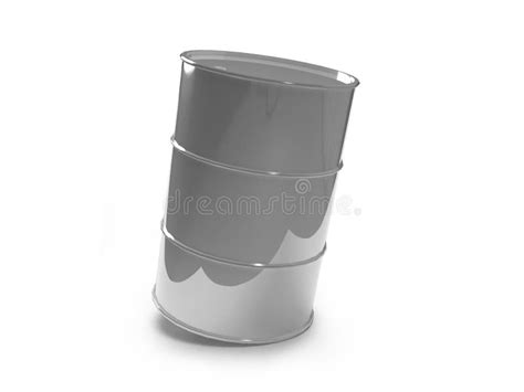 Drum Barrel 3D Illustration Mockup Scene Stock Illustration ...