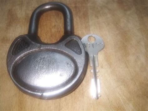 Vintage Gilbert And Barker Gas Pump Padlock With Original Key 4674013677