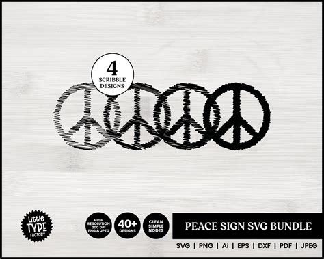 Peace Sign Svg Bundle Peace Clipart Pngs Etsy