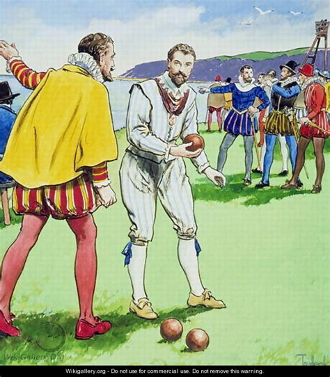 Sir Francis Drake 1540 3 96 Playing Bowls From Peeps Into The Past