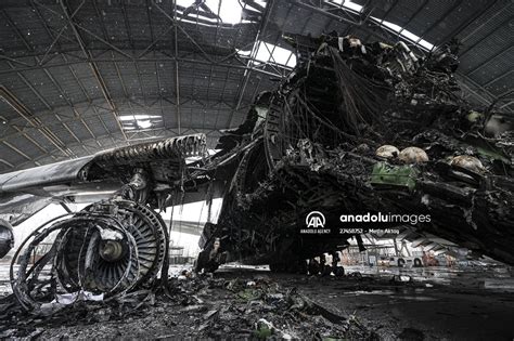 The wreckage of the Antonov An-225 in Ukraine | Anadolu Images