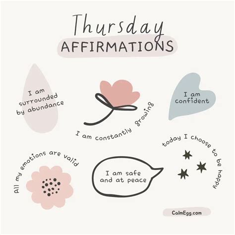 Thursday Affirmations Manifest Positivity On Thursday Calm Egg