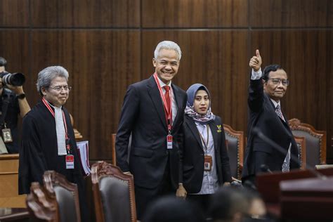 Ganjar Dan Mahfud Hadiri Sidang Perdana Perselisihan Hasil Pilpres