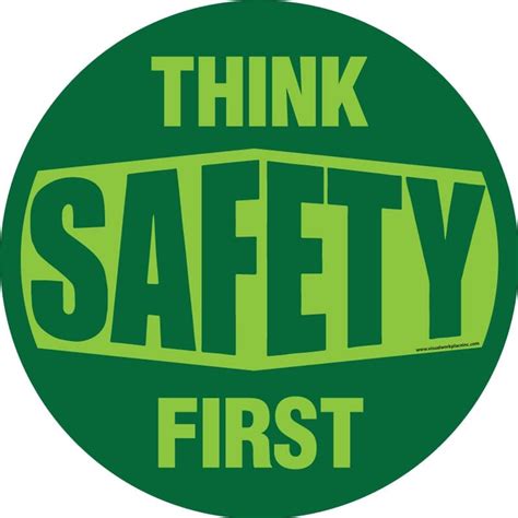 Floor Decal Round: Think Safety First - Visual Workplace, Inc.