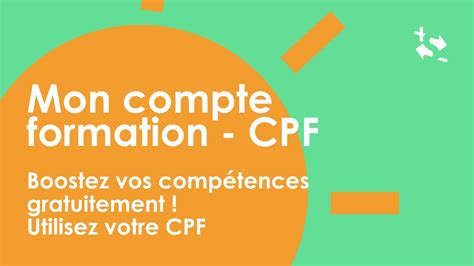 Comment Utiliser Votre CPF Sur Le Portail Mon Compte Formation YouTube