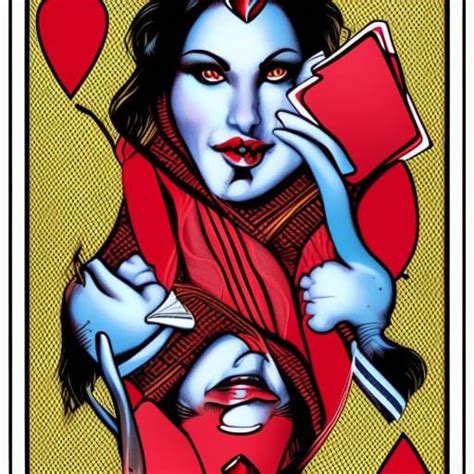 Queen Of Hearts Playing Card Ai Generated Artwork Nightcafe Creator