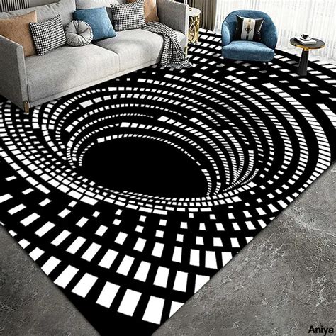 X Cm D Vortex Illusion Carpet Non Slip Floor Mat Area Rug