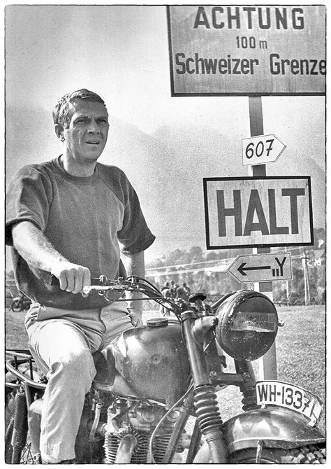 Reproduction Steve McQueen Poster Motorbike Fine | Etsy