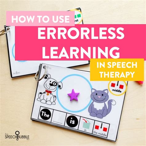 Errorless Learning In Speech Therapy The Speech Bubble Slp