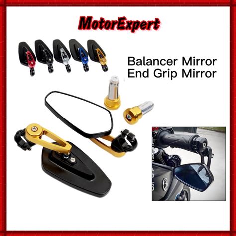 UNIVERSAL SIDE MIRROR BALANCER HANDLE BAR END YAMAHA HONDA KAWASAKI