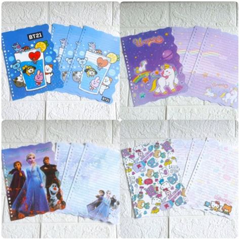 Jual Isi Kertas File Binder Note Sanrio Kuromi Melody Cinnamorol