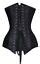 Sexy Women Goth Steel Boned Lace Up Black Corset Bustier Long Torso