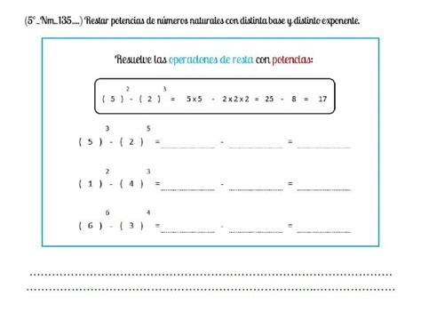 💙 Potencias 💙 Quinto Educación Primaria 10 Años