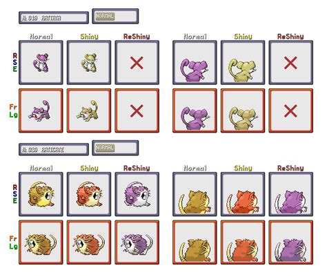 Shiny Recolour Rattata Line Gen 3 By Shinydexproject On Deviantart