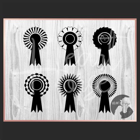 Rosette Silhouette Set Rosette Svg Horse Show Svg Dog Show Svg