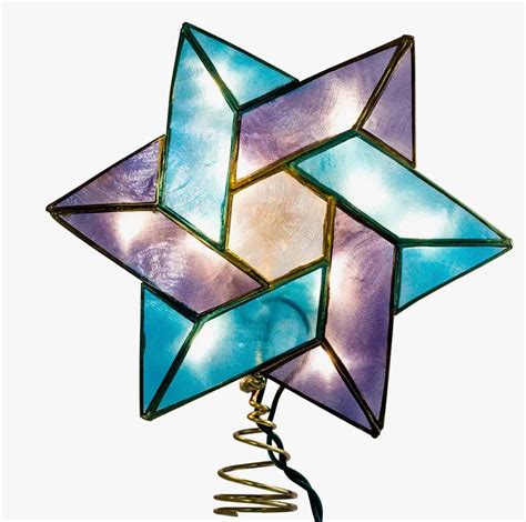 85 Star Of David Capiz Parol Angel Christmas Tree Topper Etsy