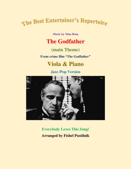 The Godfather Main Theme Arr Fishel Pustilnik By Nino Rota Sheet