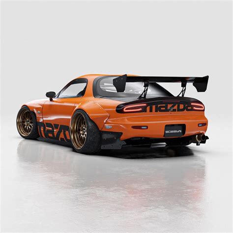 Mazda RX-7 Shows Classic Tokyo Drift Livery in Radical Widebody Rendering - autoevolution