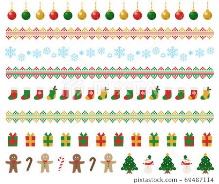 Christmas Line Set Stock Illustration 69487114 PIXTA