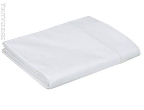 Drap plat drap plat 240x300 blanc percale en France | Clasf maison-jardin