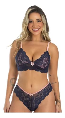 Kit Conjuntos De Lingerie Calcinha E Suti S Bojo Bicolor Frete Gr Tis