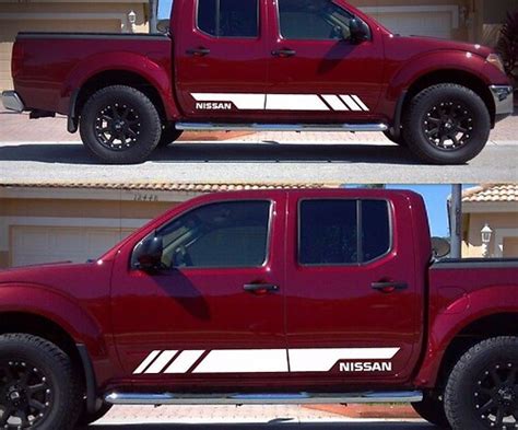 2 Nissan Decal Doors Rocker Panel Nissan Frontier Stripe Sticker Side