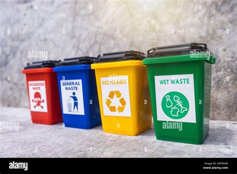 The Concept Of Waste Classification For Recycling Collection Of Bins