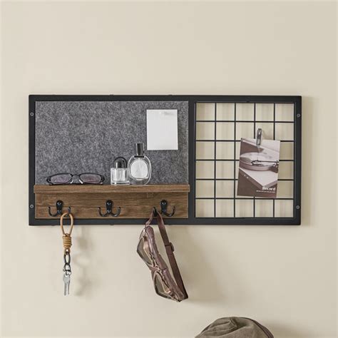 Borough Wharf Brunsville Wall Storage 3 Hook Wall Mounted Coat Rack