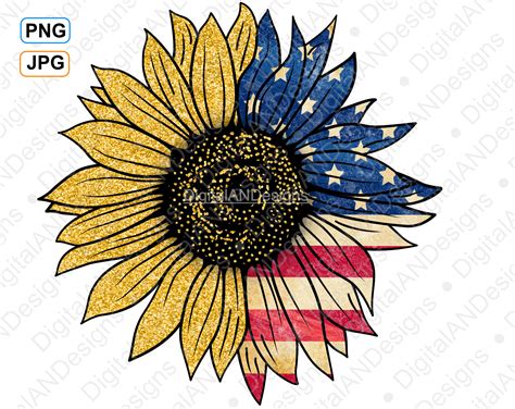 Sunflower American Flag Png Usa Sunflower Png America Flag Sunflower