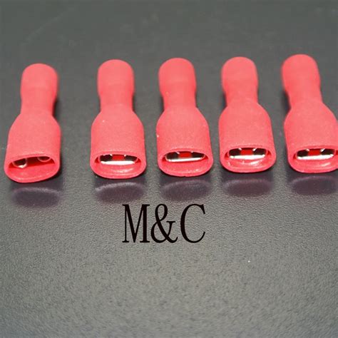 Pcs Fdfd Mm Red Fully Insulated Female Electrical Crimp