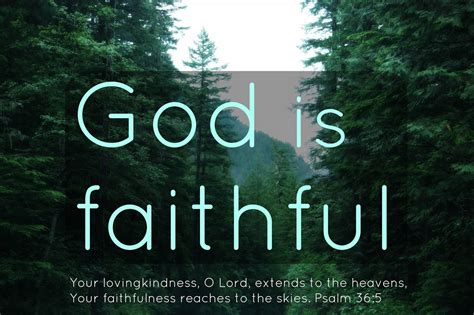 Imperfectly Wonderful World: God is faithful