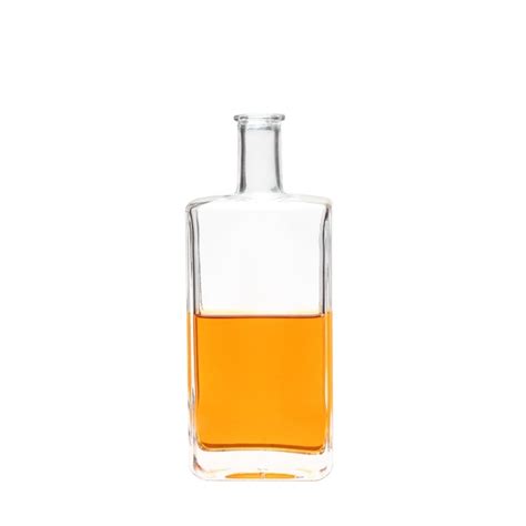 Manufacturer Wholesale Clear Square Wine Glass Bottle Liquor Bottle High Quality Custom Wine