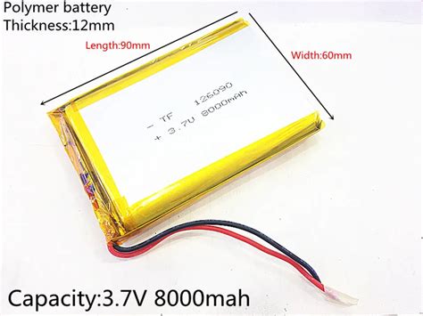 Free shipping 126090 3.7 V lithium polymer battery 8000 mah DIY mobile ...