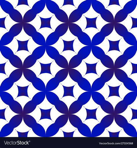 Blue And White Indigo Pattern Royalty Free Vector Image