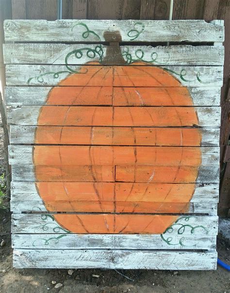 Pallet Pumpkin For Fall Fall Projects Projects To Try Pallet Pumpkin