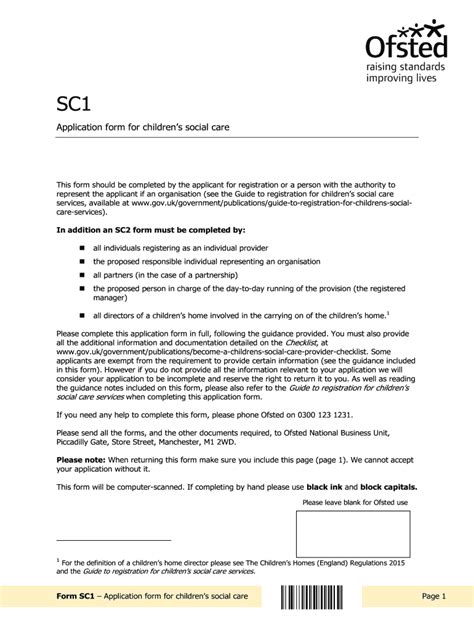 Ofsted Sc2 Form Online Fill And Sign Printable Template Online Us Legal Forms