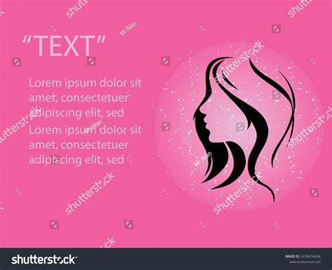 Long Hair Style Icon Logo Women Stock Vector Royalty Free 1678416454