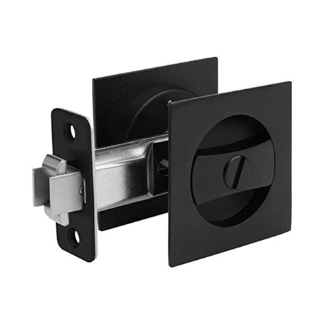 Pocket Door Lock, Black Contemporary Privacy Square Pocket Door ...