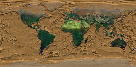 Map Of Earth Without Water – Map Vector