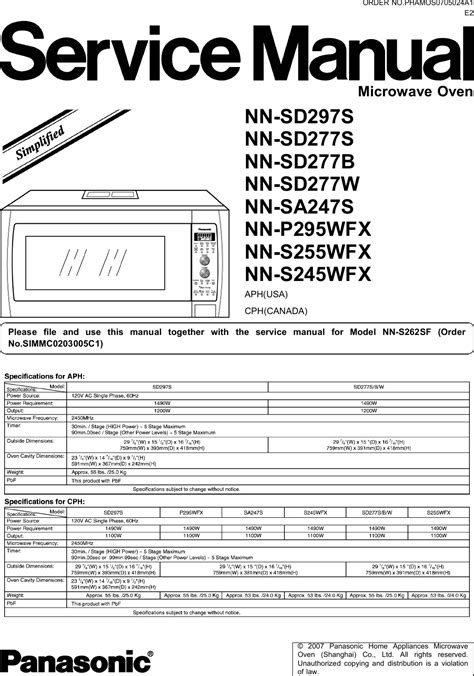 Panasonic Inverter Microwave Parts List | Reviewmotors.co