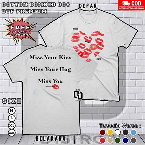 Jual Baju Kiss Bibir Tshirt Premium Shopee Indonesia