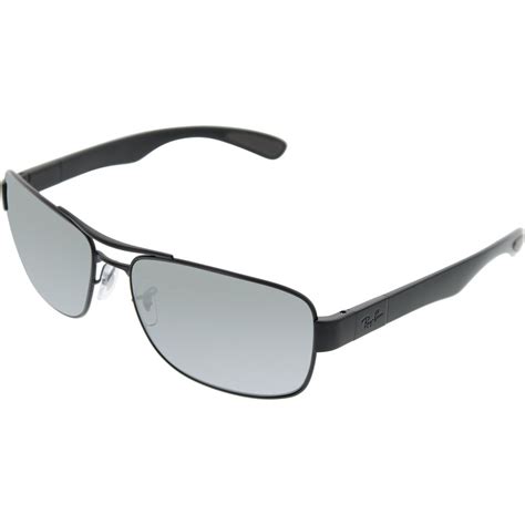 Ray-Ban - Ray-Ban Men's Polarized RB3522-006/82-64 Black Rectangle ...