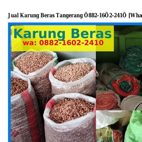 Jual Karung Beras Tangerang Pdf DocDroid