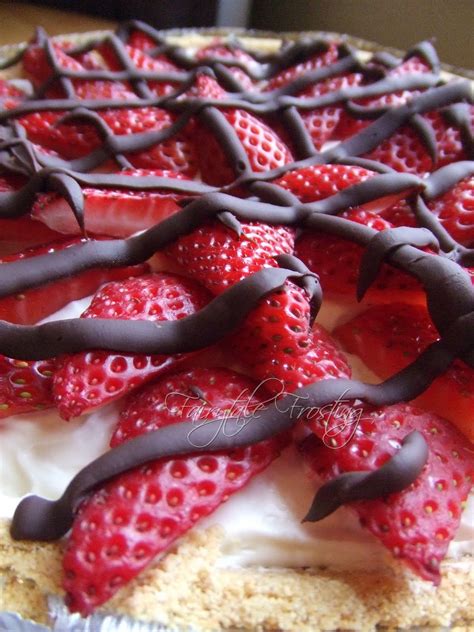 Fairytale Frosting Strawberry Pie With Chocolate Drizzle